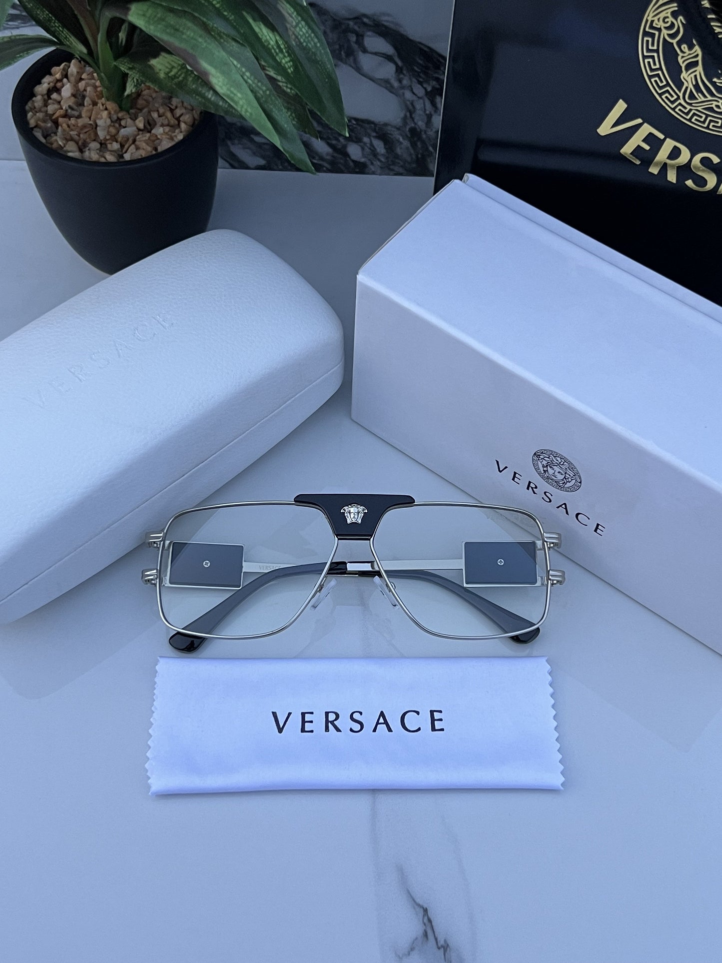 Versace 3598 silver plano