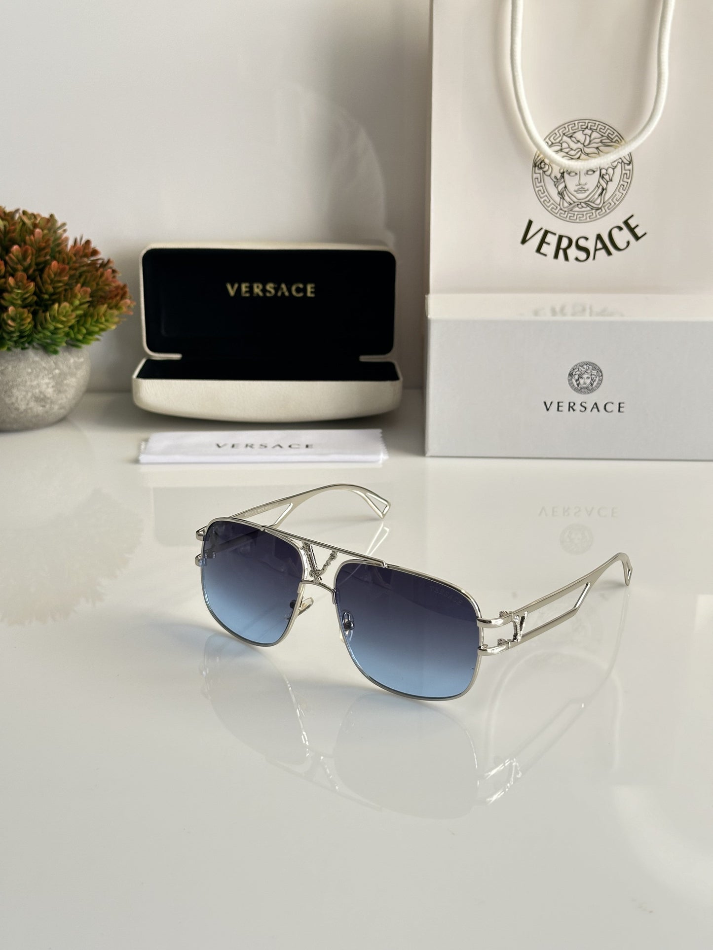 Versace 2223 Silver Blue