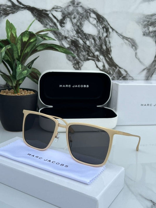 Marc Jacobs square metal Gold black