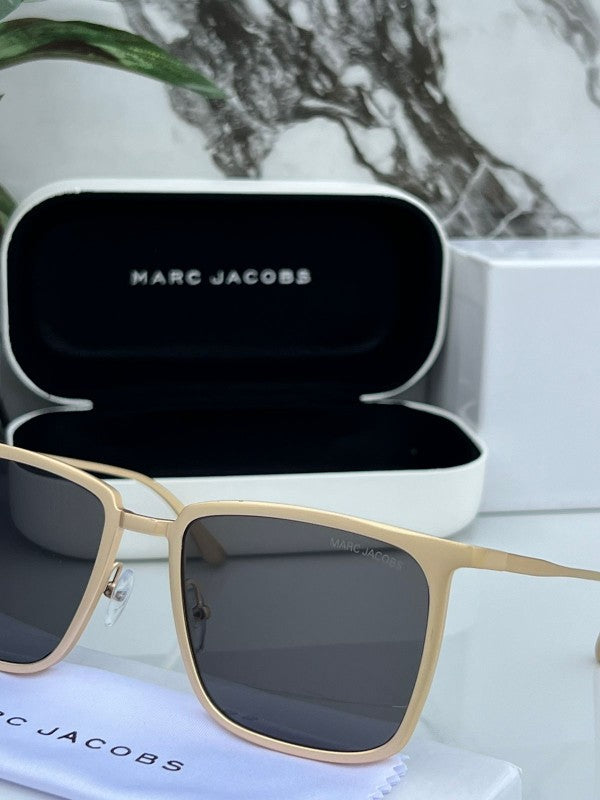 Marc Jacobs square metal Gold black