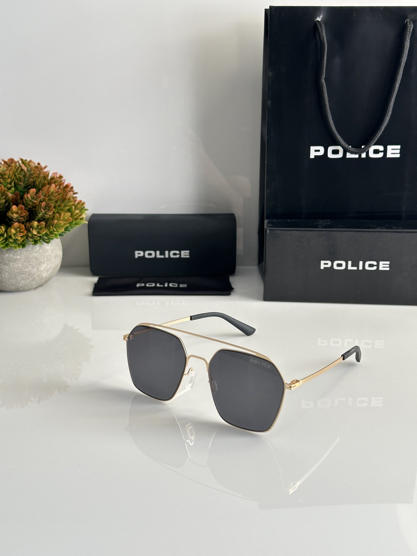 Police Slim 019 Gold Black