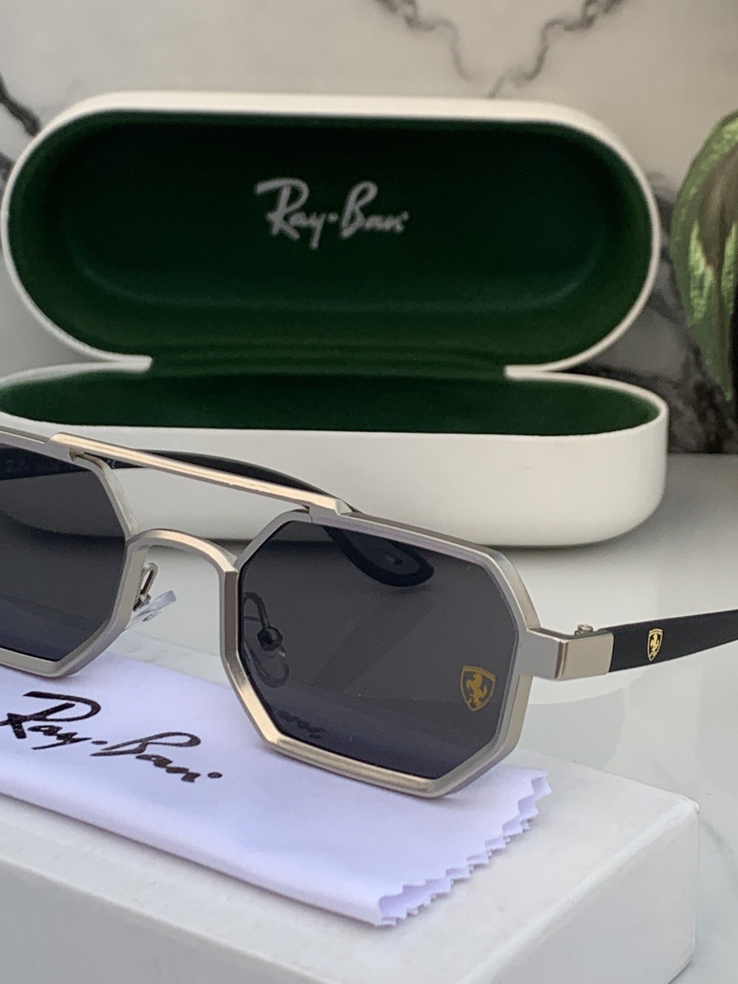 Rayban 05 silver black