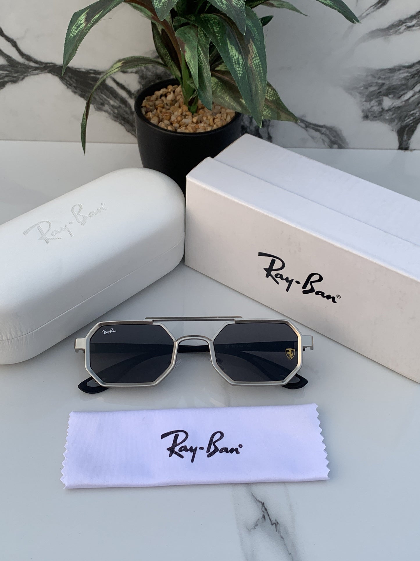 Rayban 05 silver black