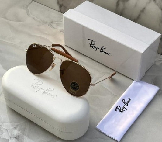 Rayban leather aviator